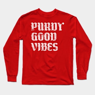 Retro Purdy Good Vibes Long Sleeve T-Shirt